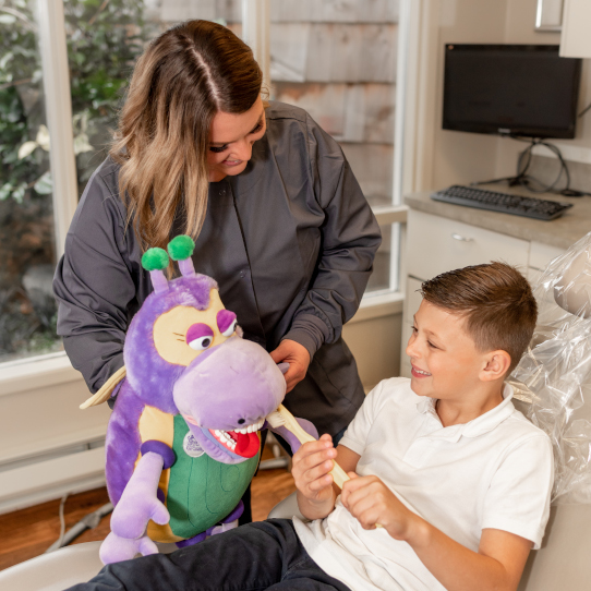 Dental Assistant and child patient, Toys for Kids